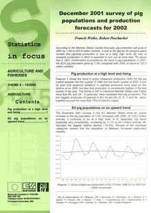 December 2001 survey of pig populations and production forecasts for 2002