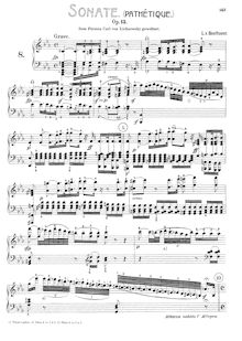 Partition complète, Piano Sonata No.8, Pathétique, C minor, Beethoven, Ludwig van par Ludwig van Beethoven