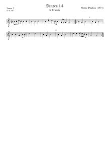 Partition ténor viole de gambe 2, octave aigu clef, 9 Dances à 4
