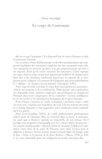 Le corps de l’automate - article ; n°1 ; vol.81, pg 167-182