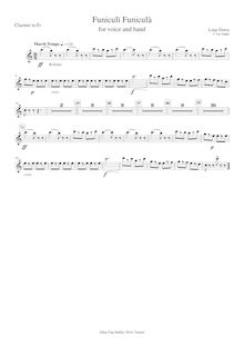 Partition clarinette (en E♭); clarinette 1, 2, 3 (en B♭), Funiculì, Funiculà