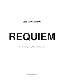 Partition Vocal Score, Requiem, pour SATB chœur, Soprano, Alto, et orchestre