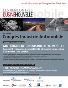 Programme - Congrès Industrie Automobile