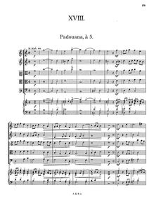 Partition  XVIII, Banchetto Musicale, Schein, Johann Hermann
