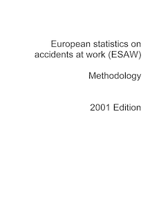 European statistics on accidents at work (ESAW)