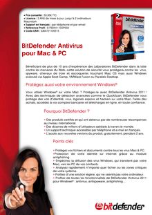 BitDefender Antivirus pour Mac & PC
