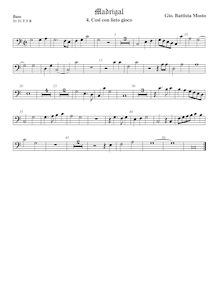 Partition viole de basse, Madrigali a 5 voci, Libro 2, Mosto, Giovanni Battista par Giovanni Battista Mosto