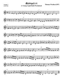 Partition viole de gambe aigue 2, aigu clef, First set of madrigaux