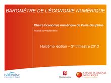 Baromètre Université Dauphine T3 : Importance de la croissance du numérique