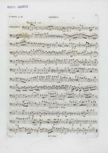Partition basson 1, Piano Concerto No.2, F minor, Chopin, Frédéric