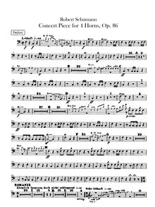Partition timbales, Concertpiece pour Four cornes et orchestre, Op.86