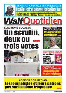 Walf Quotidien n°8941 – Vendredi 14 janvier 2022
