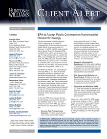 EPA to Accept Public Comment on Nanomaterial Research Strategy