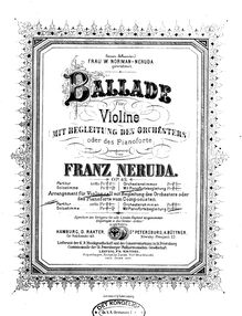 Partition complète et , partie, Ballade pour violon, Op.43