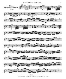 Partition violons II, Offertorium de tempore, D major, Eybler, Joseph