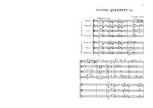 Partition complète, Double quatuor No.1, Op.65, D minor, Spohr, Louis
