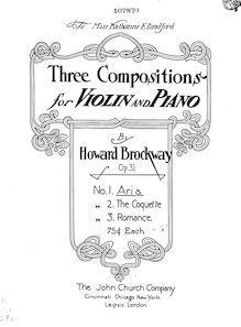Partition de piano, 3 Compositions, Op.31, no.1: B♭ major. no.3: E♭ major
