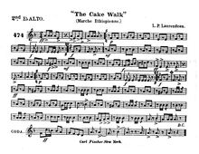 Partition Alto cor 2 (E♭), pour Cake Walk, Marche Ethiopienne, D♭ major