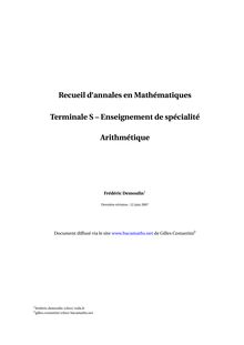 Recueil d annales en Mathématiques Terminale S  Enseignement de ...