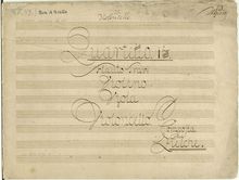Partition quatuor No.1 en D (No.5), 6 quatuors pour flûte et cordes