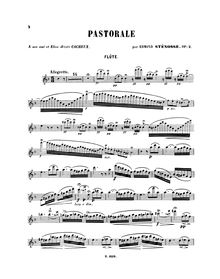 Partition flûte , partie, Pastorale, Op.2, Sténosse, Edmond