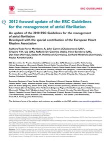 Focused update of the ESC Guidelines for the management of atrial fibrillation