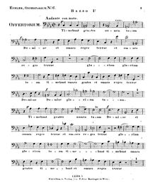 Partition Basso 1, Timebunt Gentes, Offertorium, HV 87, c minor