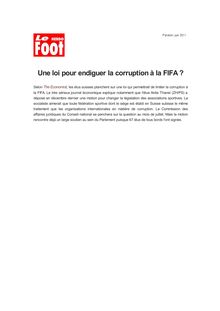 Une loi pour endiguer la corruption à la FIFA ?