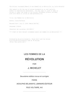Les Femmes de la Révolution par Jules Michelet