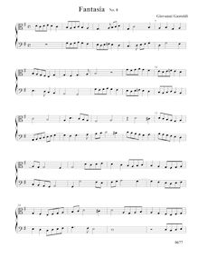 Partition Fantasia No.8 – partition complète, fantaisies pour 2 violes de gambe