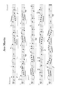 Partition de violoncelle, Ave Maria, Méditation sur le Premier Prélude de Piano de S. Bach (original title) par Charles Gounod