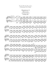 Partition violons II, Christmas Eve, Ночь перед Рождеством, Rimsky-Korsakov, Nikolay