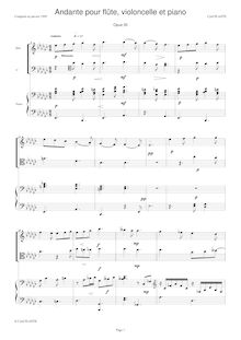Partition complète, Andante pour Trio, Op.35, Plante, Cyril
