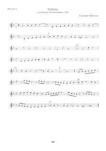 Partition Descant 1, Sinfonia from Intermedio 4, Malvezzi, Cristofano