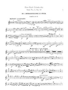 Partition cor 1, 2, 3, 4 (F),  No.1, D minor, Tchaikovsky, Pyotr