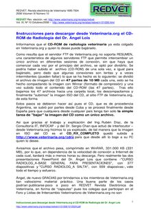 Instrucciones para descargar desde Veterinaria.org el CDROM de Radiología del Dr. Ángel Lois