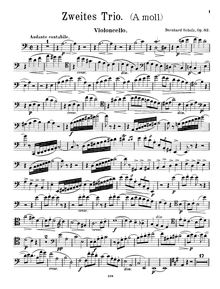 Partition de violoncelle, Piano Trio No.2, Op.83, A minor
