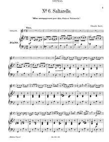 Partition No.6: Saltarello - partition de piano, 6 Morceaux de Salon