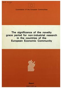 The significance of the novelty grace period for non-industrial research in the countries of the European Economic Community