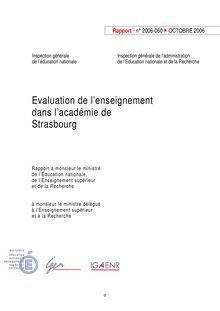 Evaluation de l enseignement dans l académie de Strasbourg