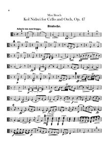 Partition altos, Kol Nidrei, Kol Nidrei (Stimme des Gelübdes), Adagio for Cello and Orchestra