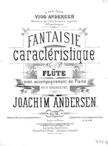 Partition complète et , partie, Fantaisie Caractéristique, Op.16