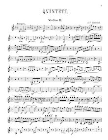 Partition violon 2, quintette pour 2 violons, 2 altos, et violoncelle