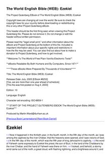 The World English Bible (WEB): Ezekiel