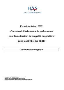 Guide méthodologique de recueil - 1er semestre 2007