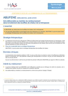 ABUFENE - Synthèse d avis ABUFENE - CT7419