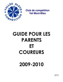 Guide pour les parents et coureurs 2009-2010