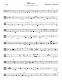 Partition ténor viole de gambe 3, alto clef, Il quinto libro de madrigali a cinque voci. par Benedetto Pallavicino