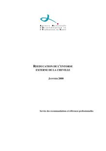 Rééducation de l’entorse externe de la cheville - Extorse externe cheville - Rapport complet