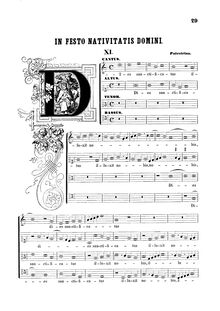 Partition complète (monochrome), Dies sanctificatus, Palestrina, Giovanni Pierluigi da